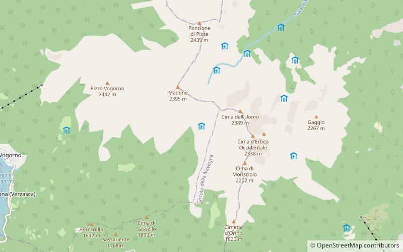 Capanna Borgna location map