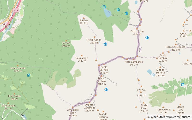 Pizzo Paglia location map