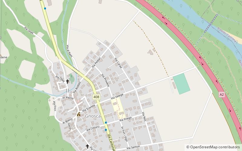 Gnosca Observatory location map