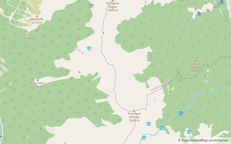 poncione dei laghetti verzascatal location map