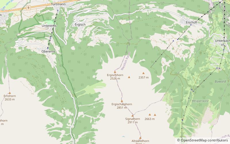 ergischhorn location map
