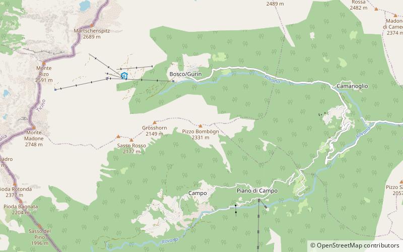Pizzo Bombögn location map