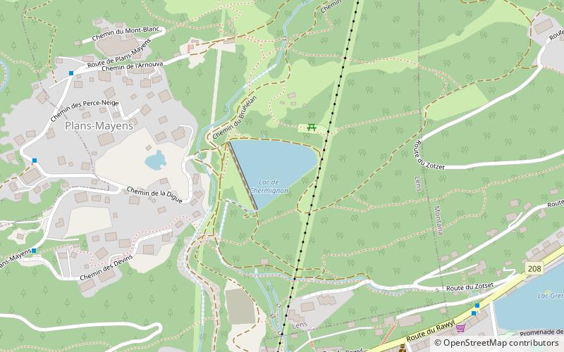 lac de chermignon crans montana location map