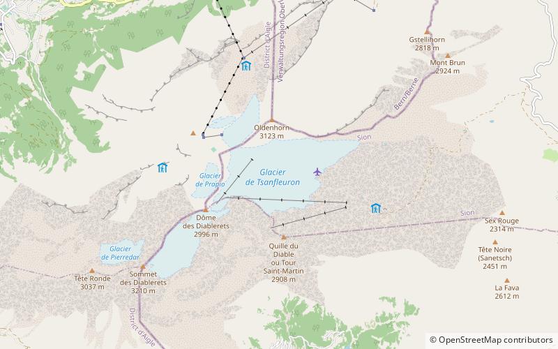 Tsanfleurongletscher location map