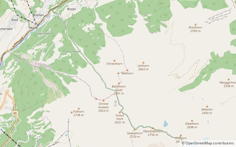 Bättlihorn location map