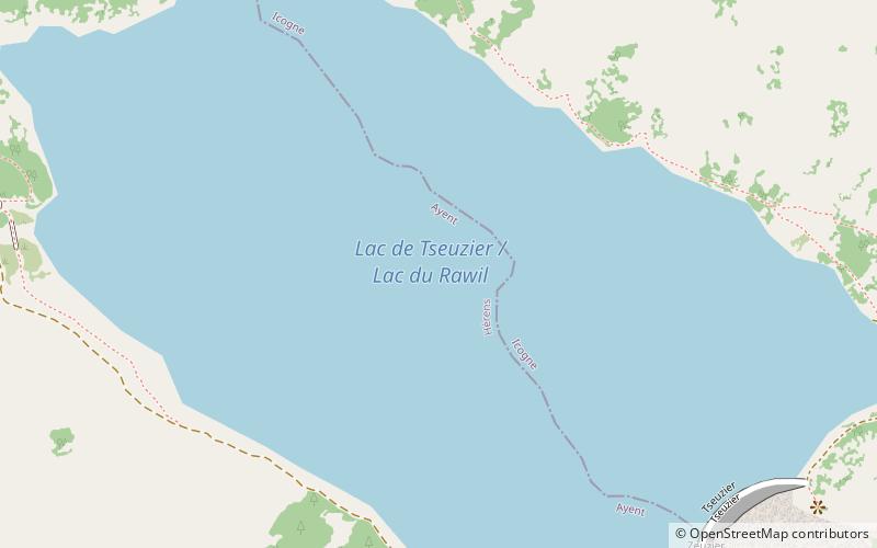 Lac de Tseuzier location map