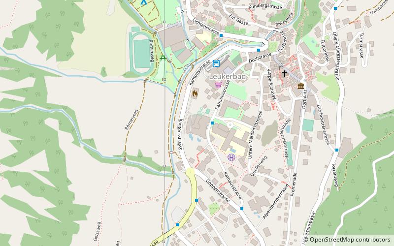 Leukerbad Therme location map