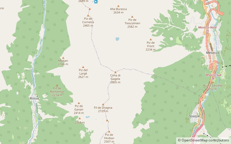 cima de gagela misox location map