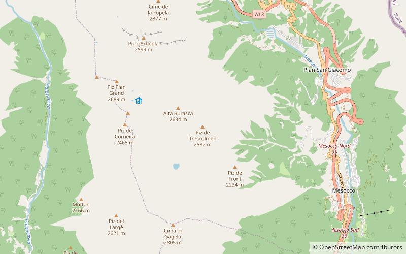 piz de trescolmen val mesolcina location map