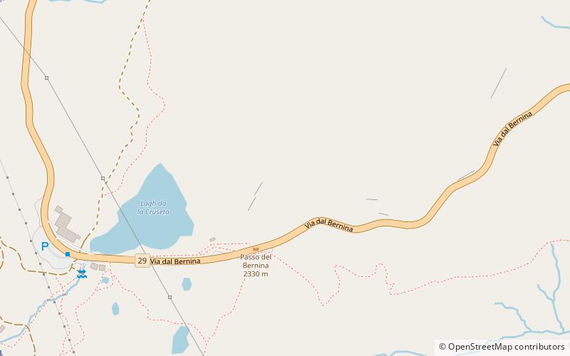 Berninapass location map