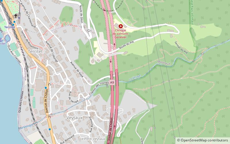 Glion Tunnel location map