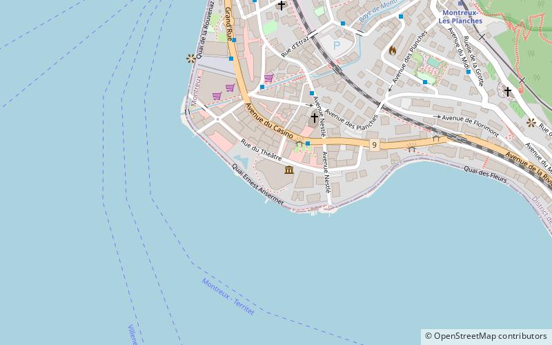 Montreux Casino location map