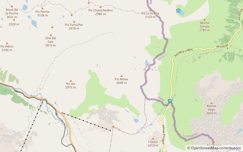Piz Minor location map