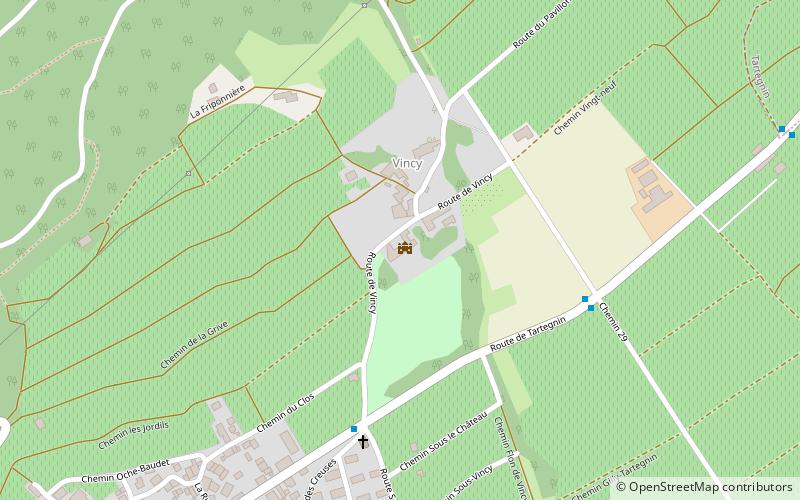 Vincy Castle location map
