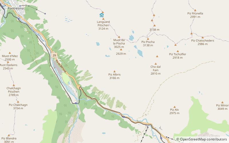 Piz Albris location map