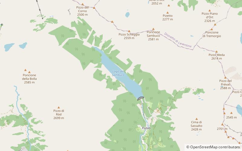 Lago del Sambuco location map