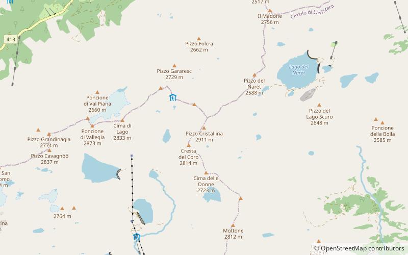 Pizzo Cristallina location map