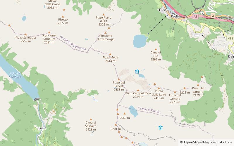 Campolungo Pass location map