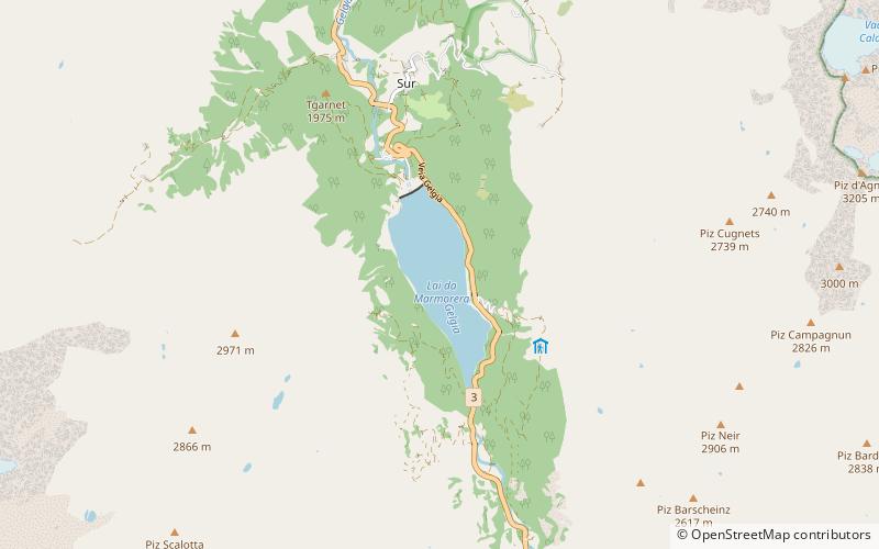 Lac de Marmorera location map