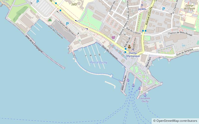 port douchy lausanne location map