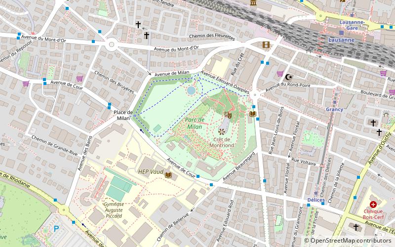 Parc de Milan location map