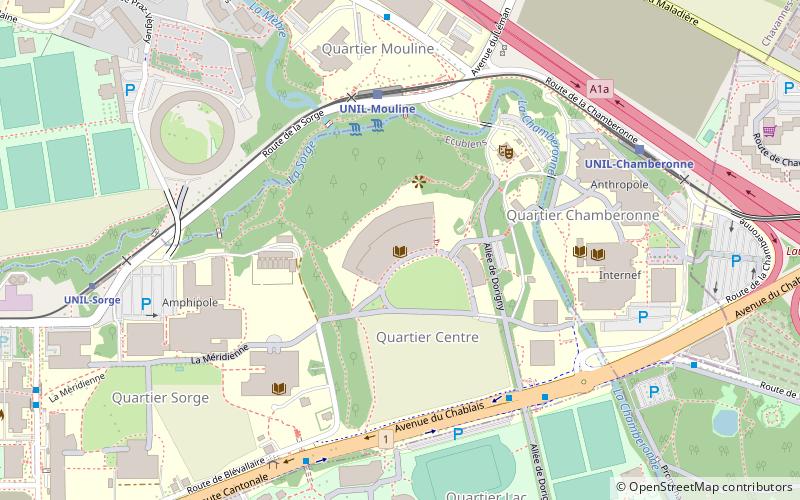 Cantonal and University Library of Lausanne location map