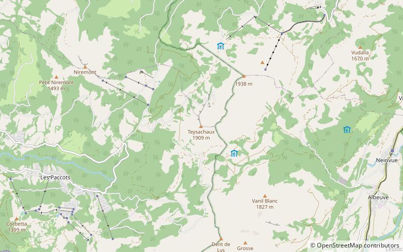 Teysachaux location map