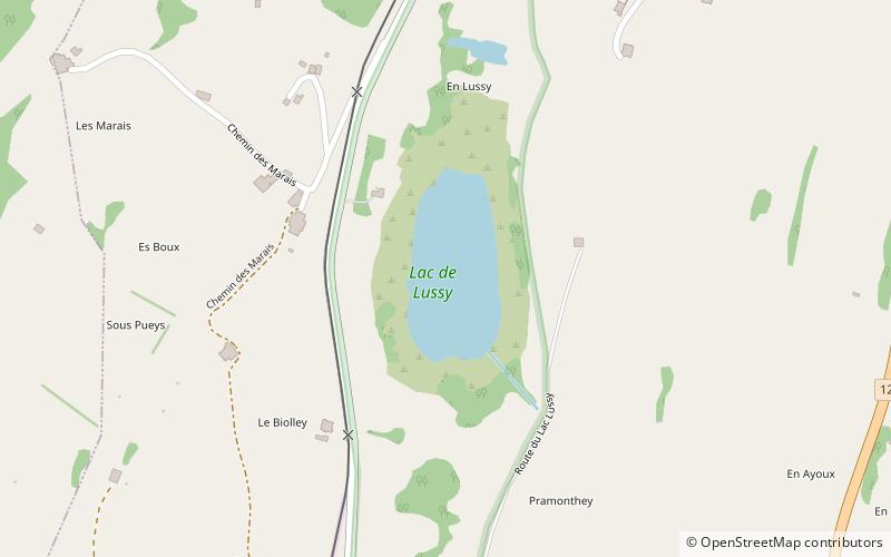 Lac de Lussy location map