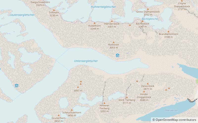 Unteraargletscher location map