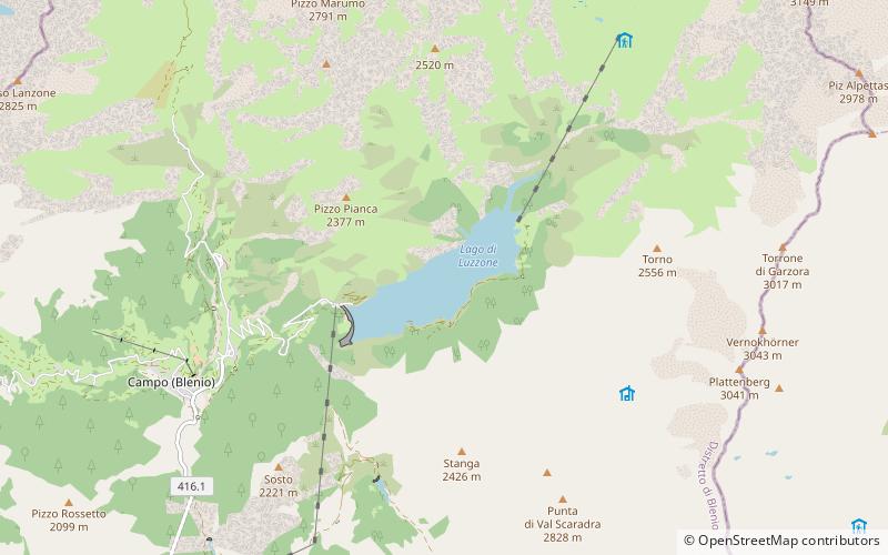 Lago di Luzzone location map
