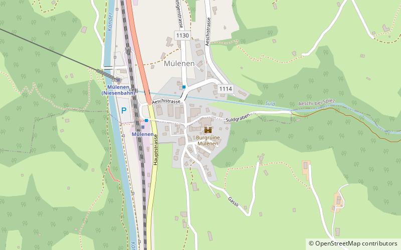 Mülenen Castle location map