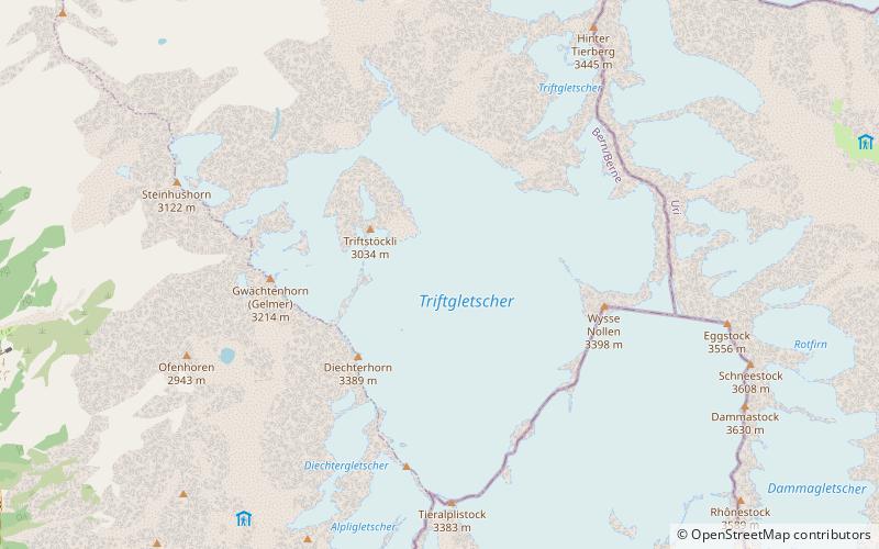 Trift Glacier location map