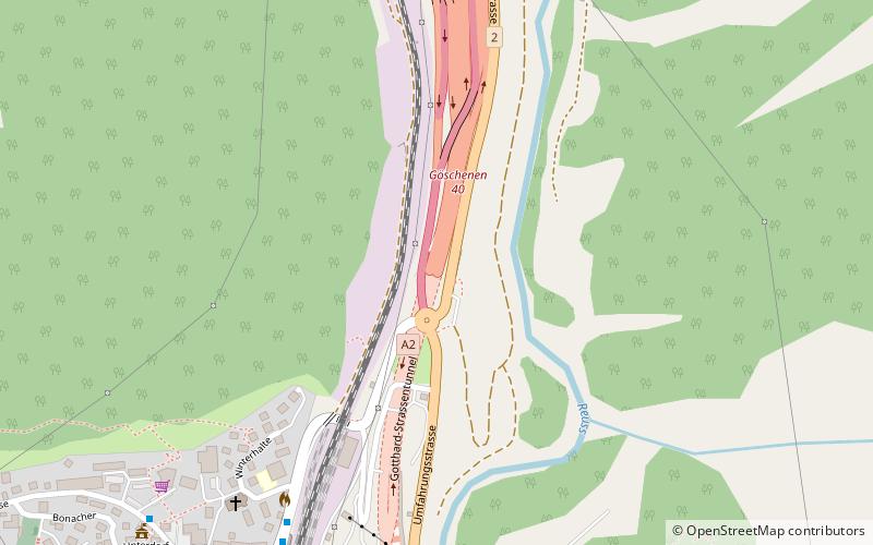 Gotthard-Strassentunnel location map