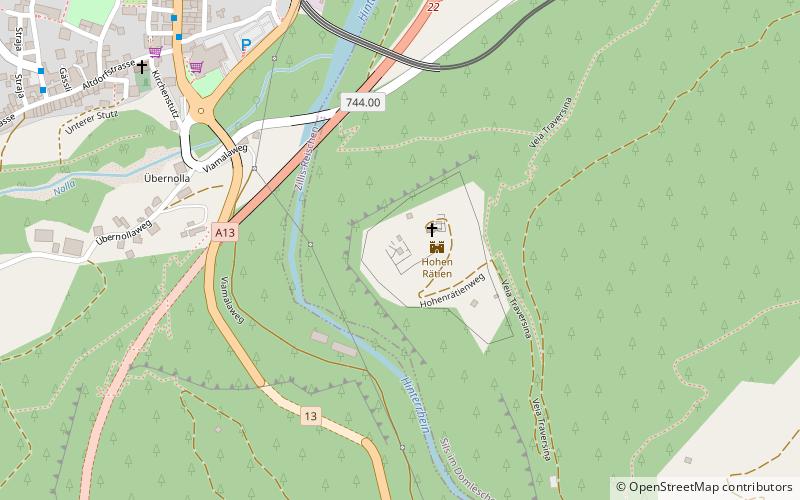 Burganlage Hohen Rätien / Hoch Rialt location map