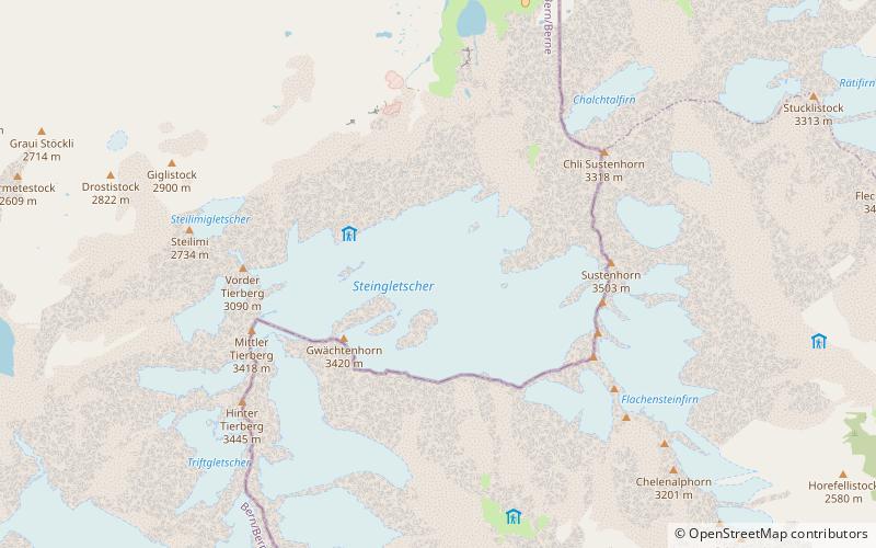 Steingletscher location map