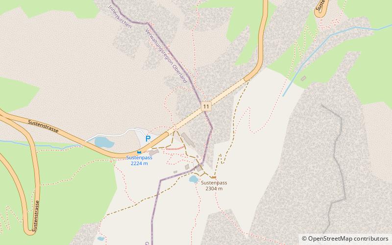 Sustenpass location map