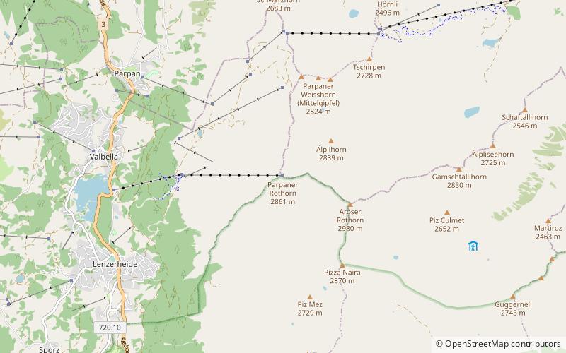 Parpaner Rothorn location map