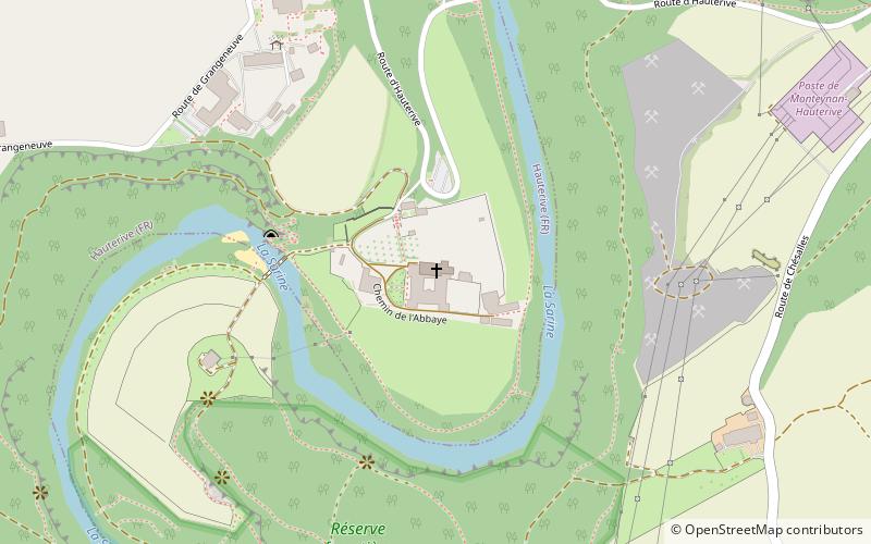 Hauterive Abbey location map