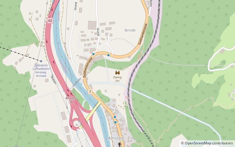 Zwing Uri Castle location map