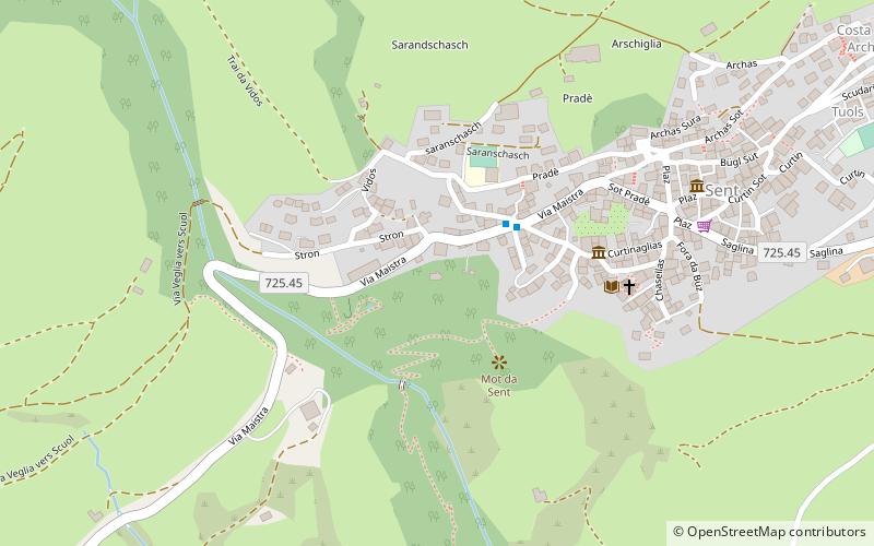 San Peder Castle location map