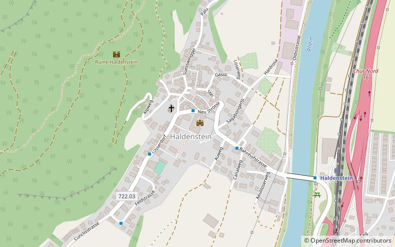 Haldenstein Castle location map