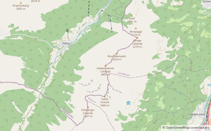 Calanda Mountain location map