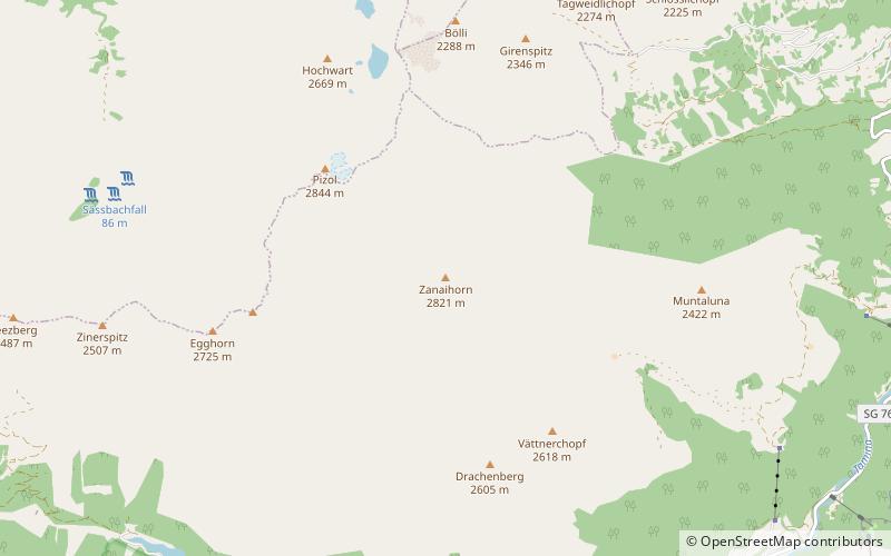 zanaihorn location map