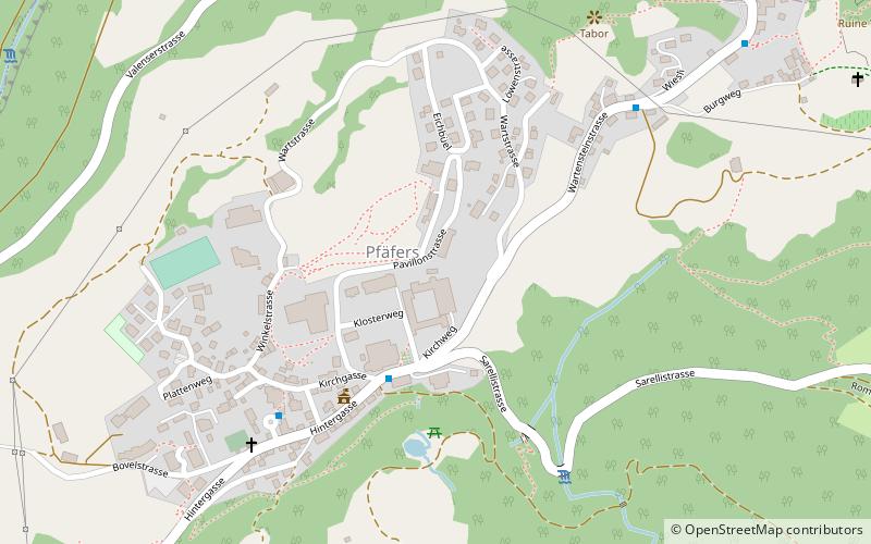 Pfäfers Abbey location map