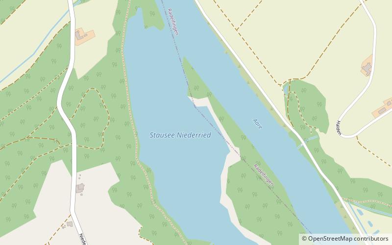 Stausee Niederried location map