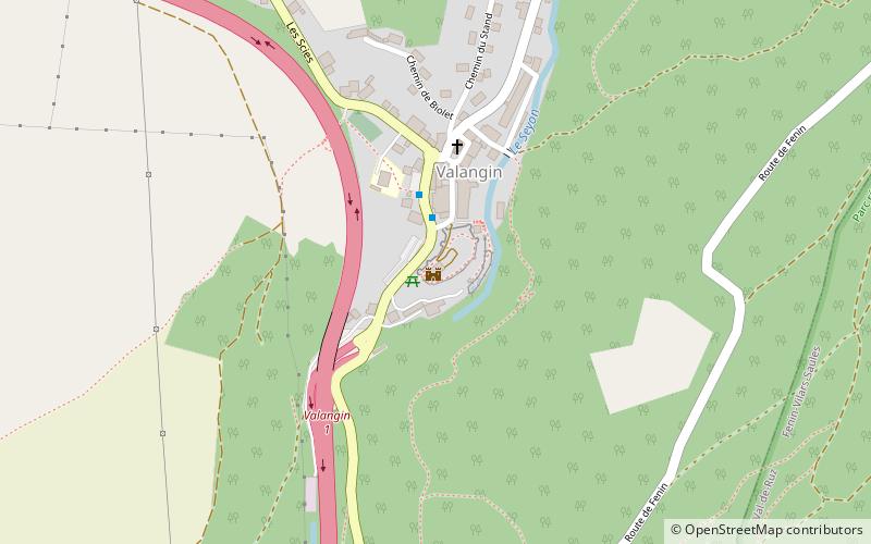 Valangin Castle location map