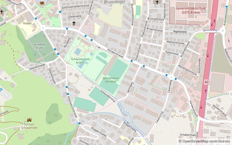 stadion kleinfeld lucerna location map
