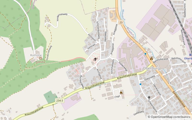 Kirche Oberburg location map