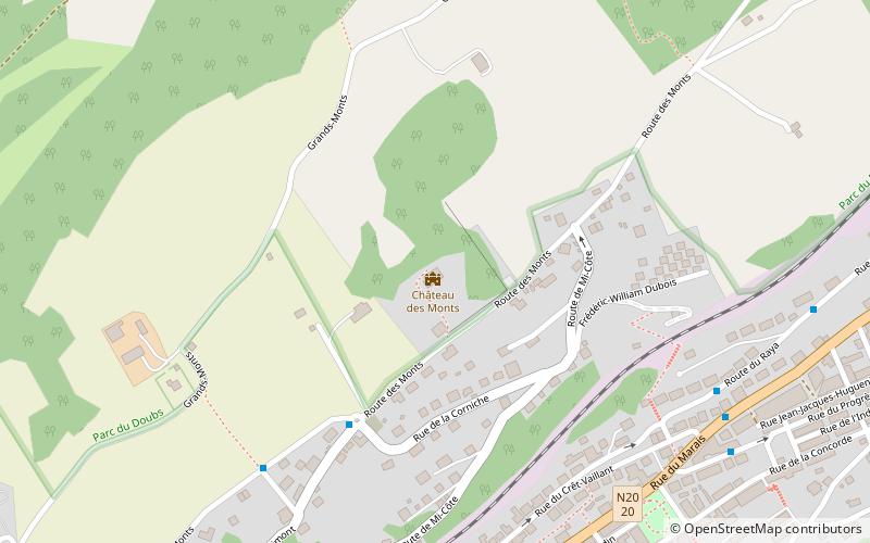 Monts Castle location map