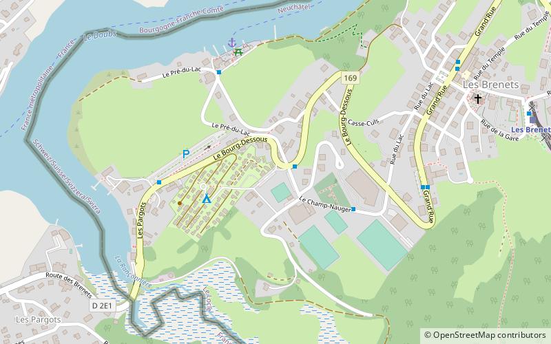 Lago des Brenets location map